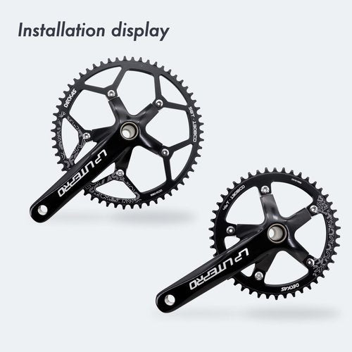 DJC Bike Chainring 130BCD 40T to 58T Round Chainwheel Narrow Wide Tooth Lightweight for 7 8 9 10 11 12 Speed Road Bike Folding Bike (48T)