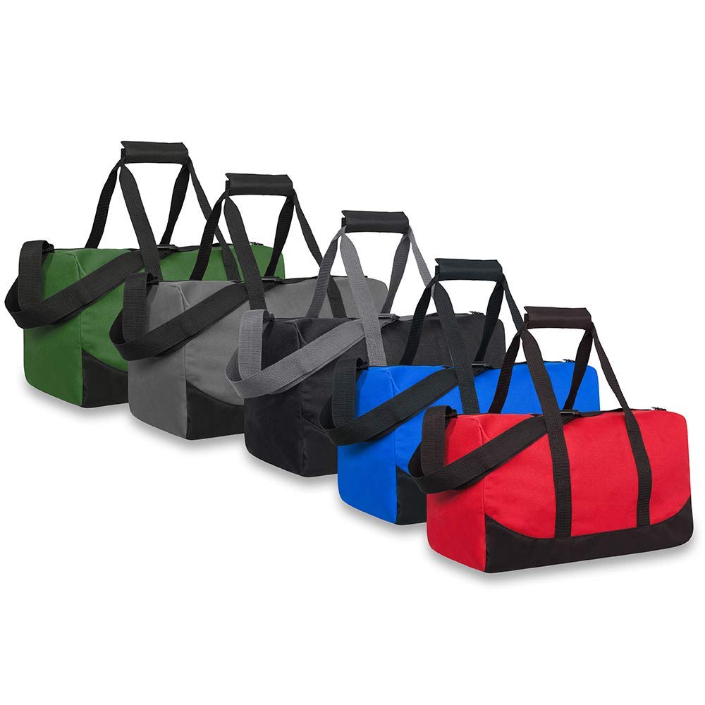 30 Liter, 17 Inch Canvas Duffle Bags for Men and Women – Travel Weekender Overnight Carry-On Shoulder Duffel Tote Bags (Green)
