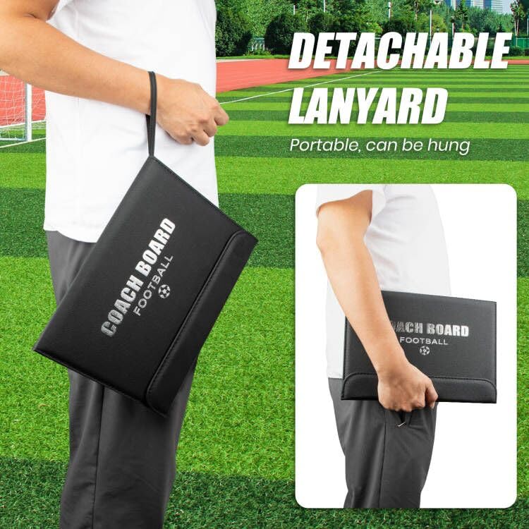 Foldable Soccer Coaching Board with Magnetic Markers - Portable Tactics Board for Training
