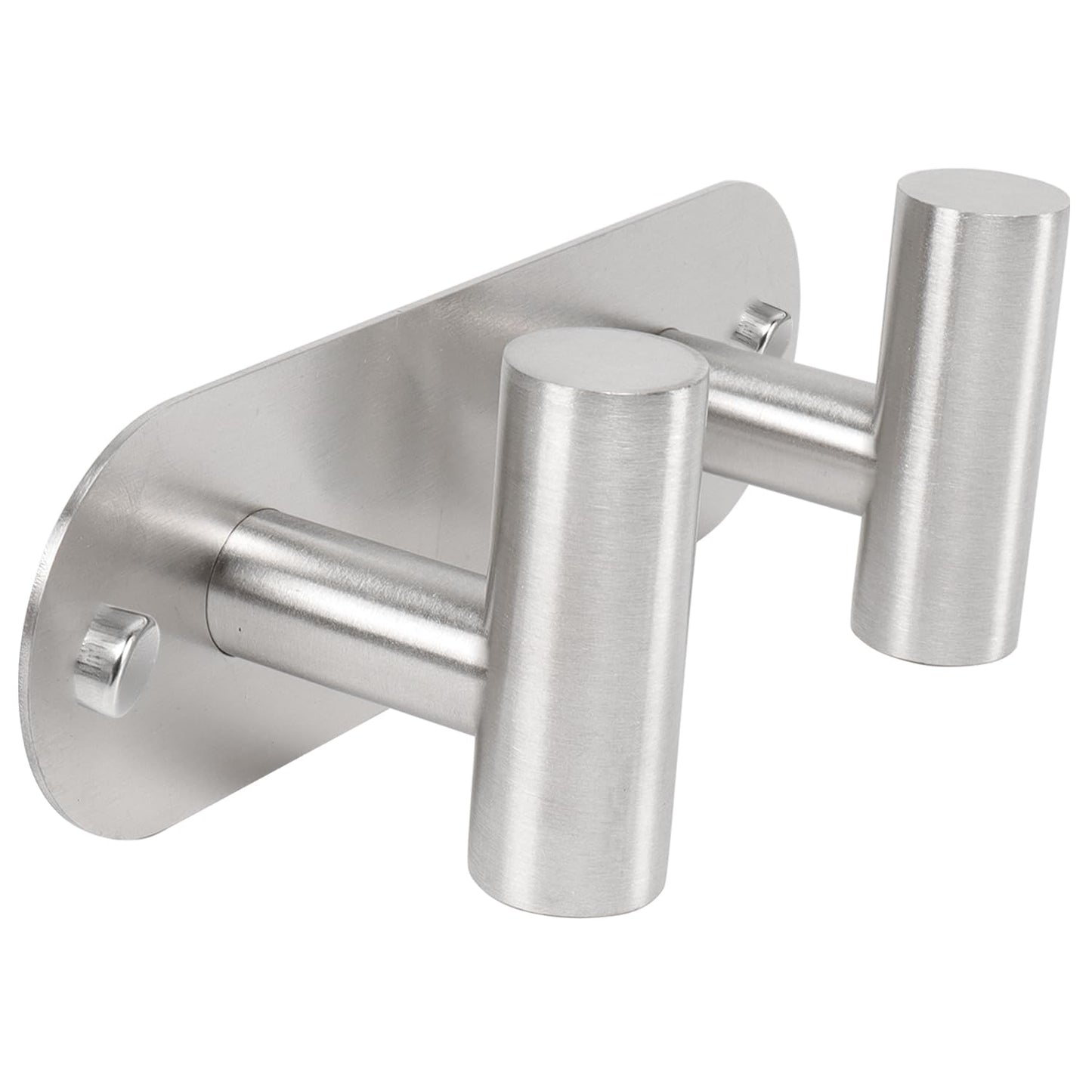 Vanloory Coat Hook Rack, Wall Mounted Coat Rack with 2 Hooks, Heavy Duty Towel Hook Rack Wall Hooks for Hanging Coat Jacket, Stainless Steel Coat Hanger for Bathroom Entryway Mudroom(Brushed Nickel)