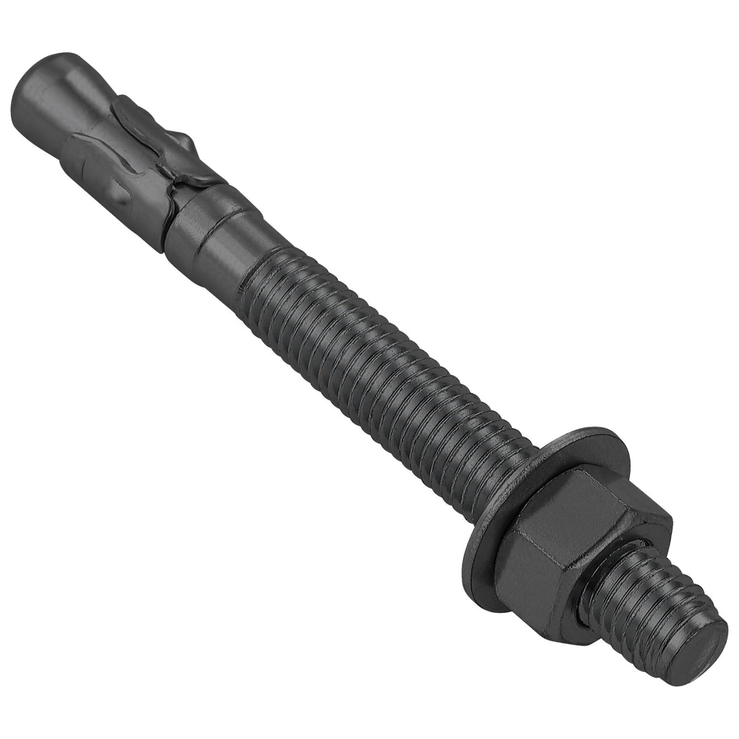 Wensilon 10Pcs 5/16x4 Inch Standard Fasteners for Heavy-Duty Black Wedge Anchors for Cement and Concrete