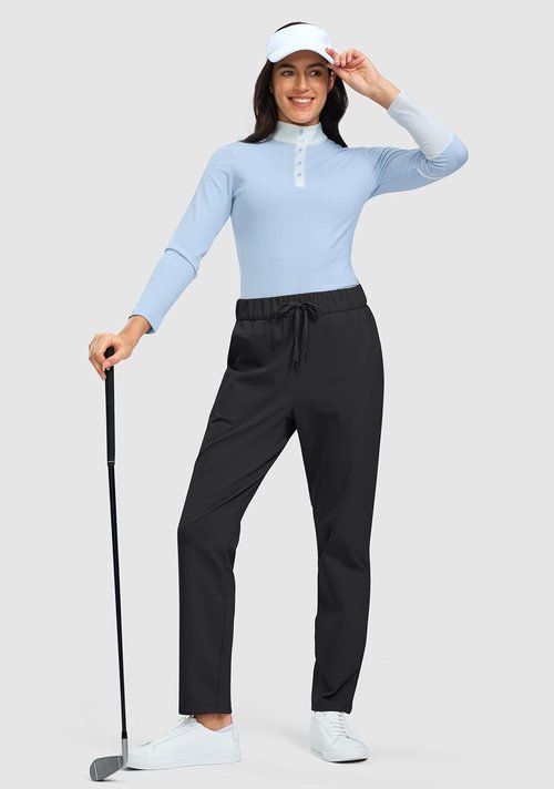 G Gradual Women's Fleece-Lined Golf Pants - Water-Resistant, Warm Sweatpants | 27.5"/29" Sizes