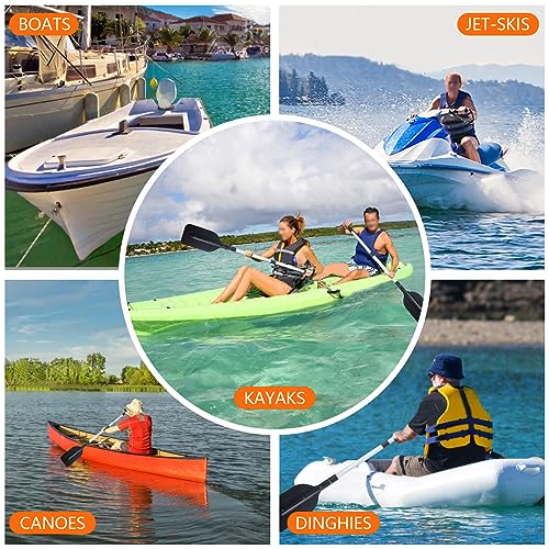 VEITHI 2-Pack Telescoping Boat Paddles Anti-Slip Aluminum Oars Black
