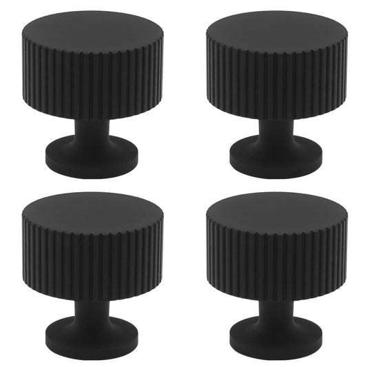 Abtopia 4 Pack Dresser Knobs Black Cabinet Knobs, Matte Black Drawer knobs Kitchen Knobs for Cabinets and Drawers, Drawer Pulls for Bathroom, Cupboard, Kitchen Hardware