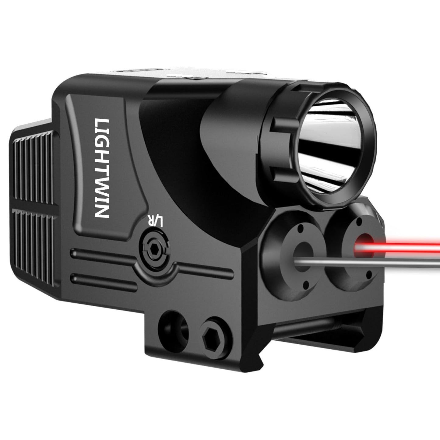 Red Laser + Infrared(IR) Laser Beams with 800 Lumens Tactical Flashlight, 3 in 1 Lazer Flashlight Combo, USB Rechargeable Laser Sight with Strobe White Light