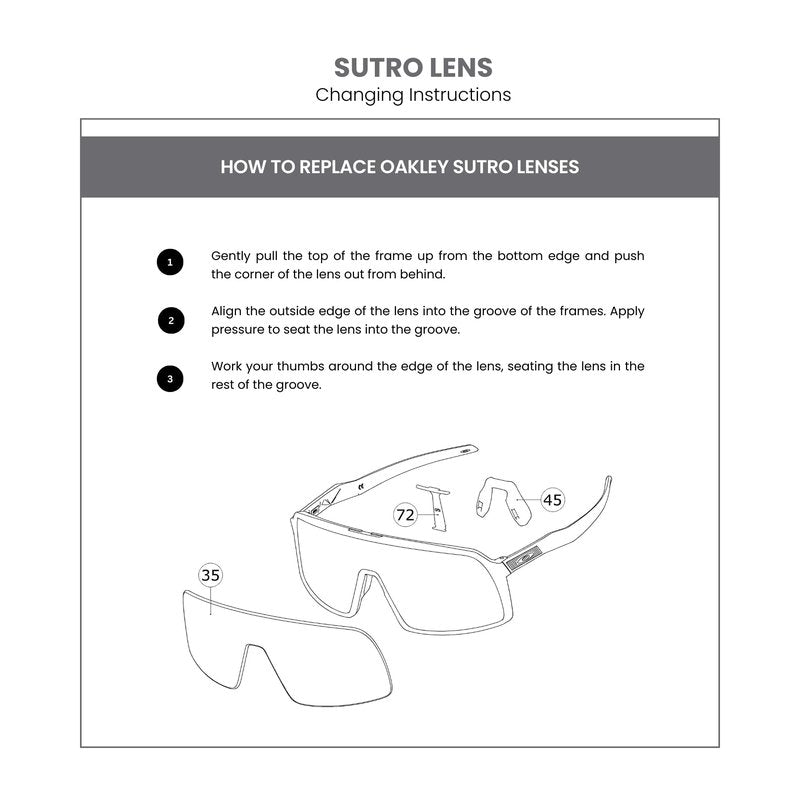 Oakley Original Sutro OO9406 00000937 Prizm Sapphire Iridium Replacement Lenses for Men for Women+ Bundle Microfiber Pouch -Frames Not Included