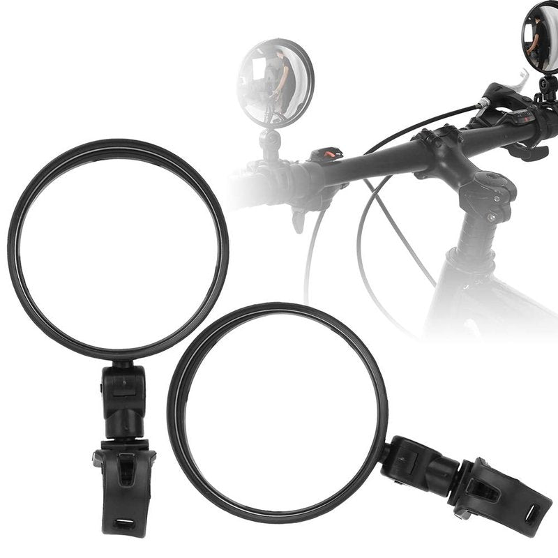Bike Mirrors for Mobility Scooters 40 Mm Thread Cycle Mirror,1 Pair Round Rearview Mirror Safety Wide Angle Reflective Back Mirror Cycling Equipment for Bike Scooter