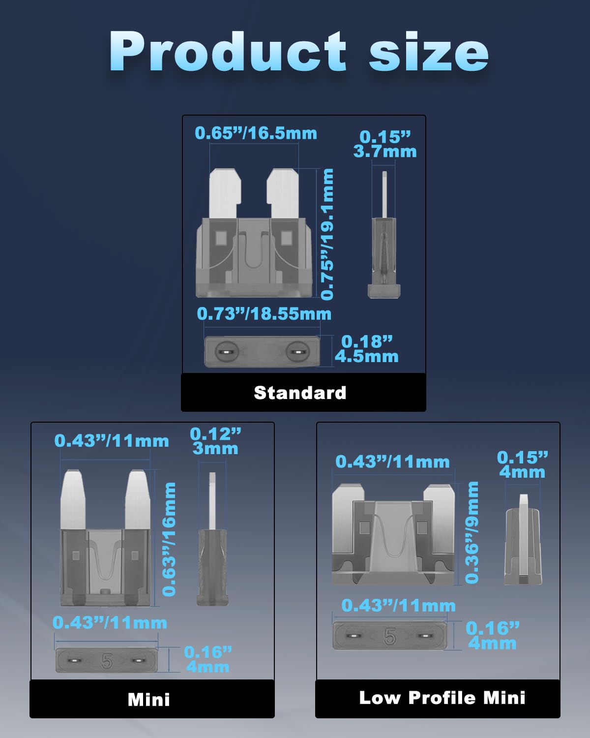 Riseuvo 316 Pcs Car Fuse Assortment Kit - Standard & Mini & Low Profile Mini Blade Automotive Replacement Fuses for RV, Camper, Boat, Truck (2A 3A 5A 7.5A 10A 15A 20A 25A 30A 35A 40A)