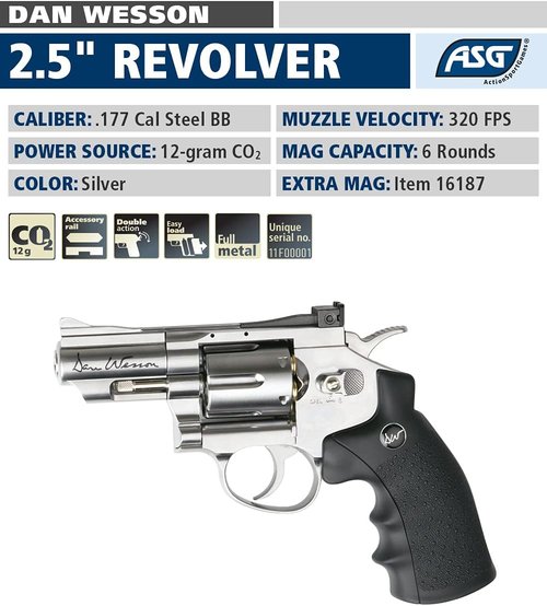 Dan Wesson Air Pistol | .177 Cal CO2 BB Gun Revolver - Realistic Shooting Experience