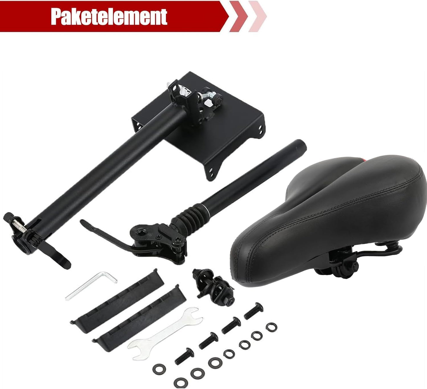 Yungeln Electric Scooter Seat Saddle,Adjustable Height Double Damping Comfortable Saddle Compatible with Ninebot Max G30 Electric Scooter