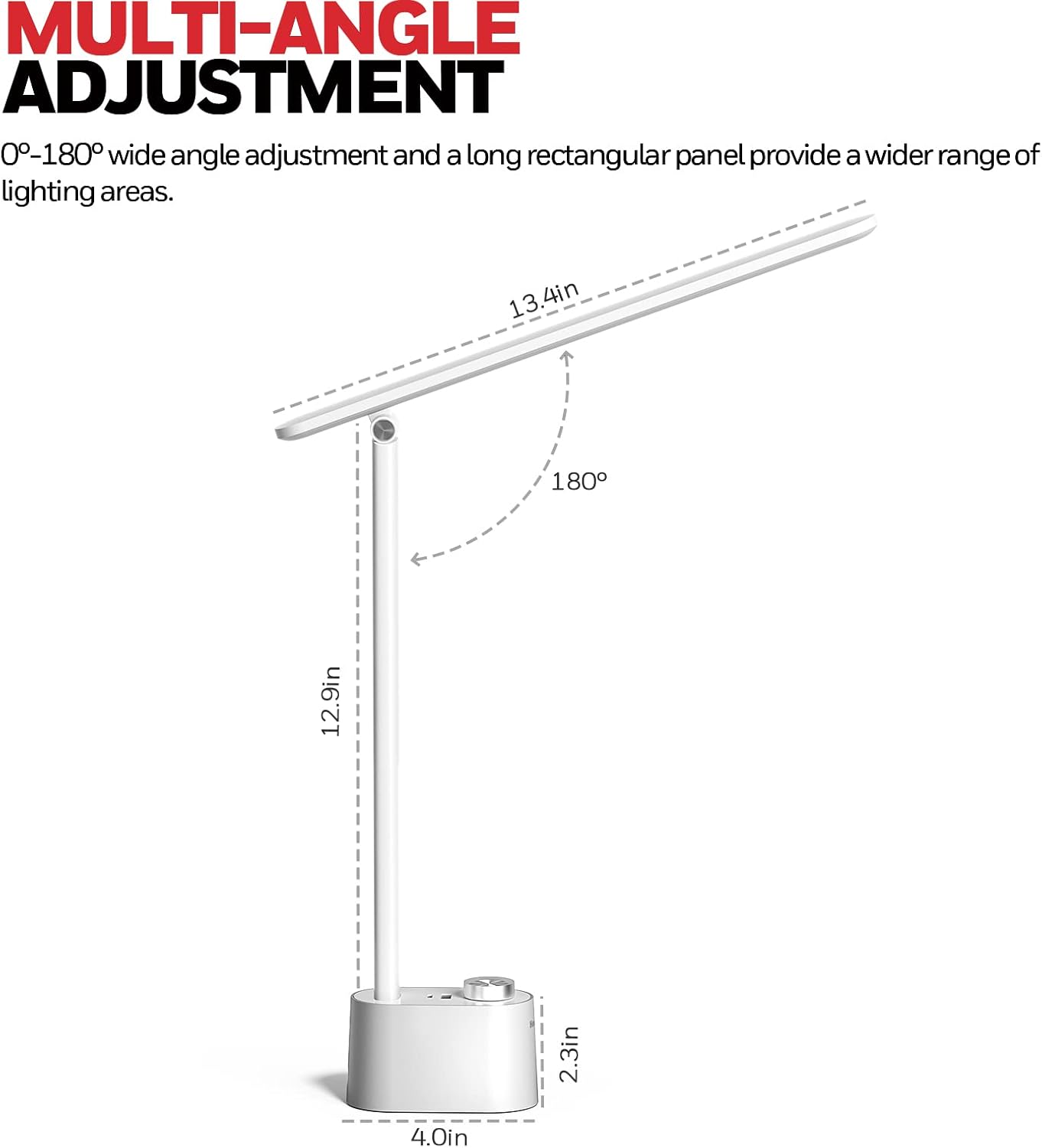 Honeywell H01 Pro LED Desk Lamp - Dimmable Foldable Light with USB Charging & 3 Color Modes for Home Office