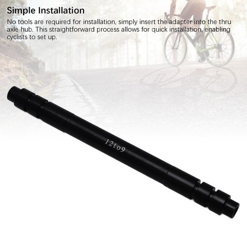 RiToEasysports Cycle Thru Axle Hub Adapter, Aluminum Alloy 12mm to 9mm Quick Release Thru Axle Adapter Conversion for Mountain Road Bikes (135MM)