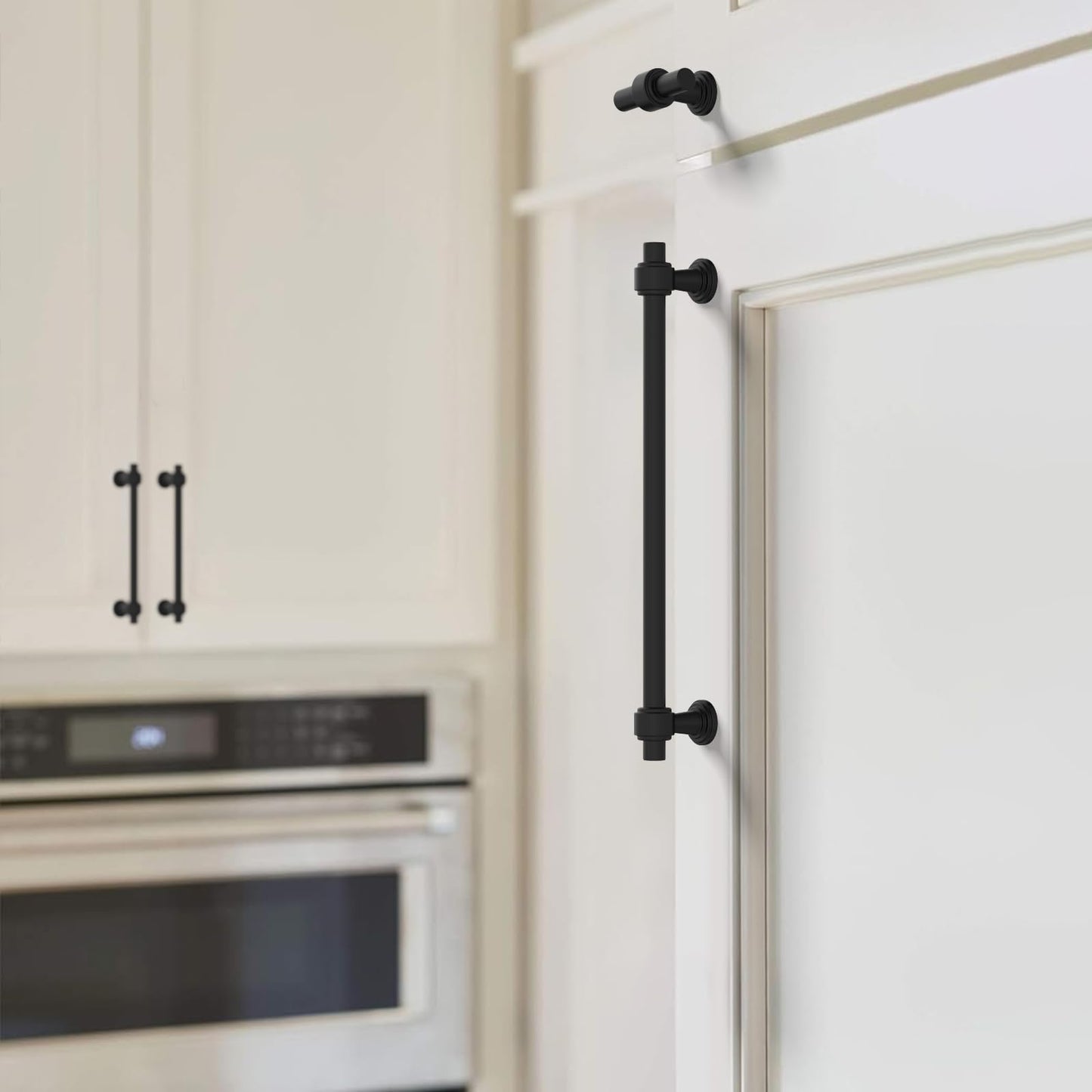 Coinkoly 10 Pack 10"(254mm) Matte Black Cabinet Pulls Kitchen Cabinet Handles Black Cabinet Hardware Drawer Pulls for Cupboard CK0081