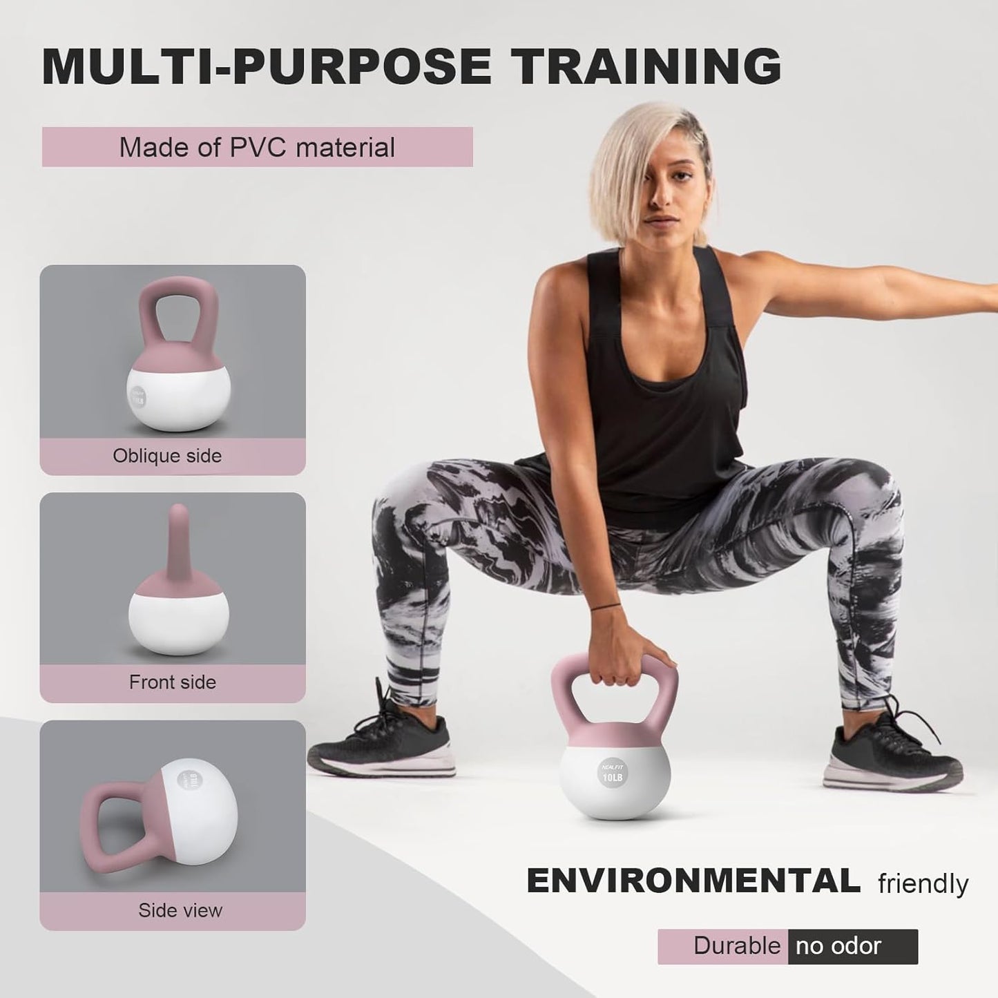 NEALFIT Kettlebell - Soft Design for Home Gym Strength Training | Available in 5LB to 25LB