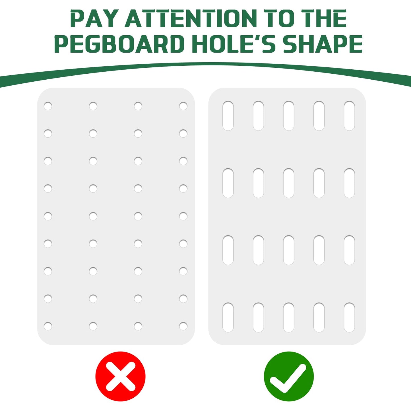 CroBlissful 15 Pcs Pegboard Hook Compatible with IKEA Skadis Organizer Accessories, Hook Accessories Compatible with IKEA, Pegboard Hooks for Garage Home Office Indoor Supply(White)