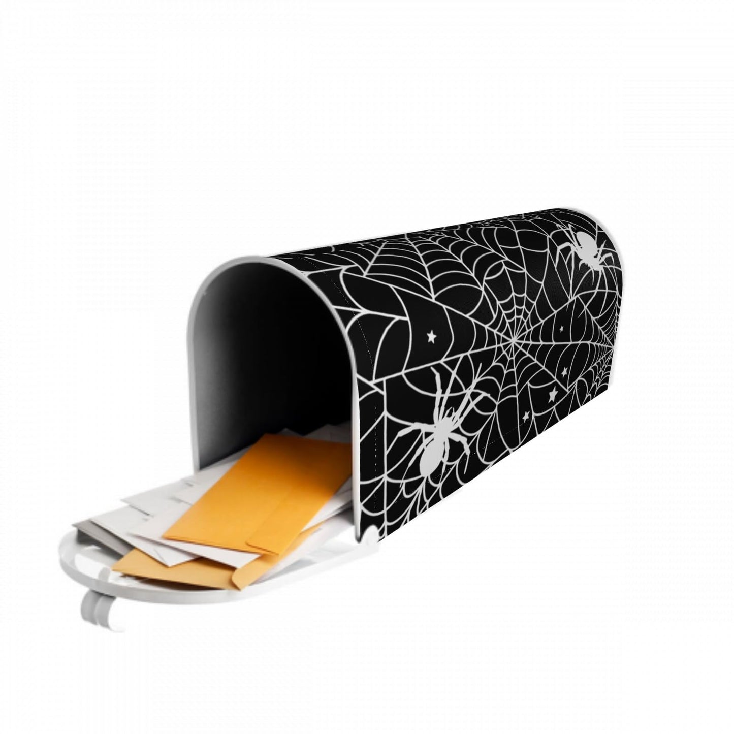 Sphragiyn Halloween Mailbox Cover Magnetic Spiders Spiderweb Mailbox Wraps Post Letter Box Cover for Garden Yard Home Decor Standard Size 21" x 18"