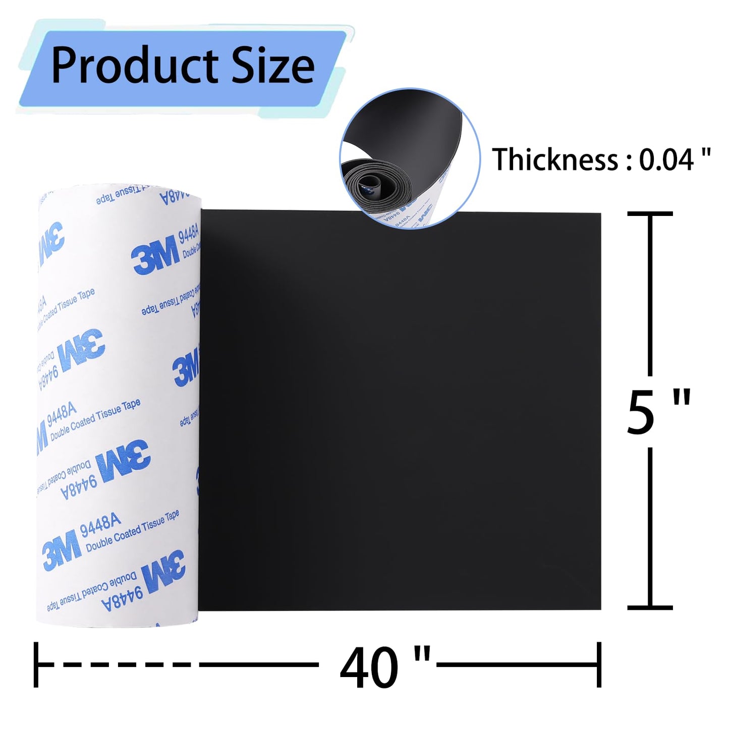 Non Slip Furniture Pads, Silicone Self Adhesive Cuttable Anti-Slip Furniture Pads for Hardwood Floors, 5x40 inch Anti-Scratch Rubber Pads Roll