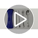Portable Stainless Steel Travel Utensil Set with Case - Thick 5 PCS