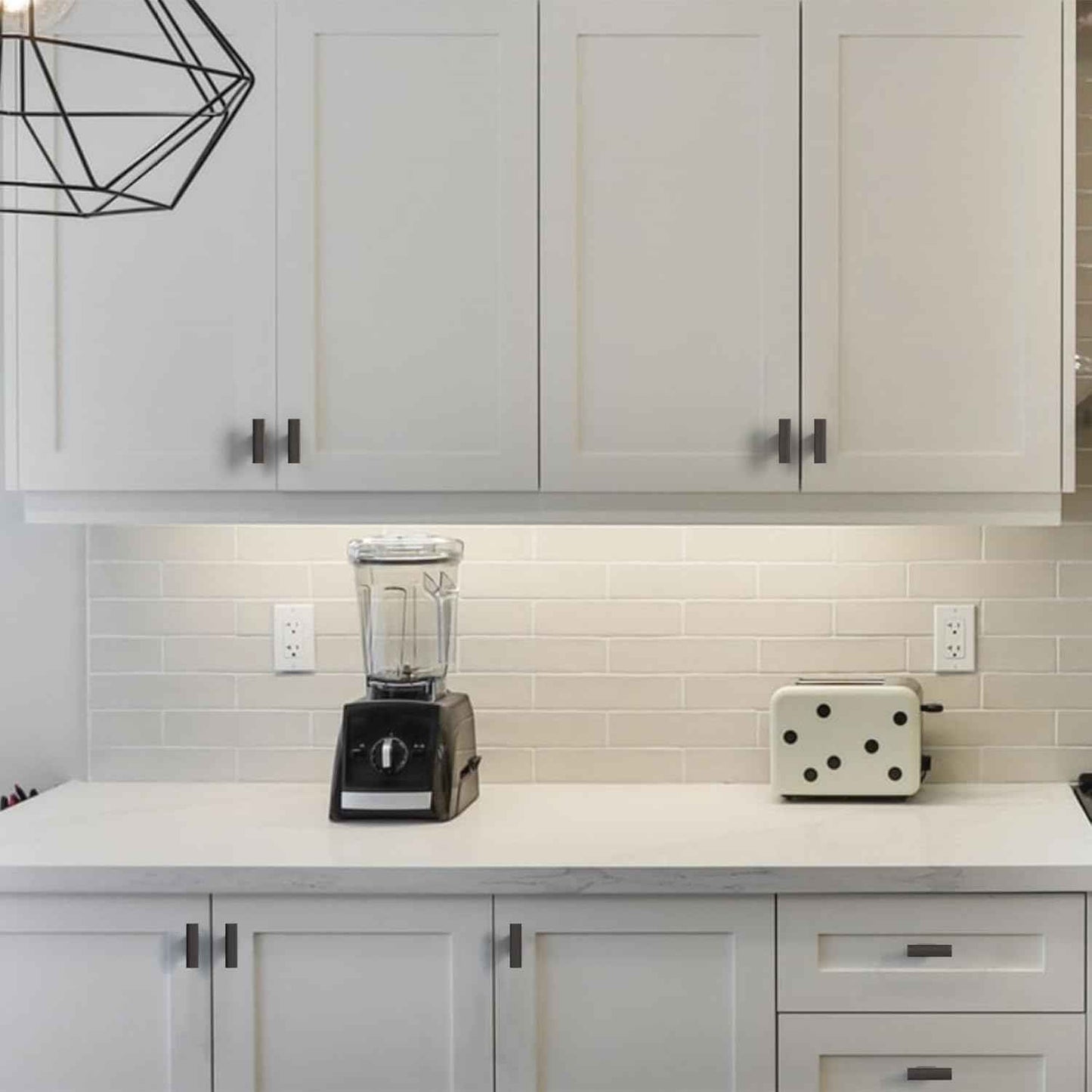 30 Pack Matte Black Kitchen Cabinet Knobs - Stylish Zinc Drawer Hardware for Dresser