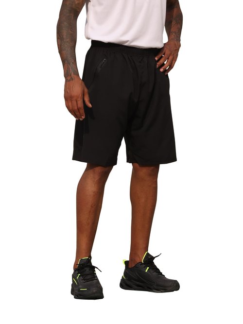 BUYJYA 3 Pack Men's Athletic Running Shorts Gym Basketball Lightweight Casual Short with Zipper Pocket Gift
