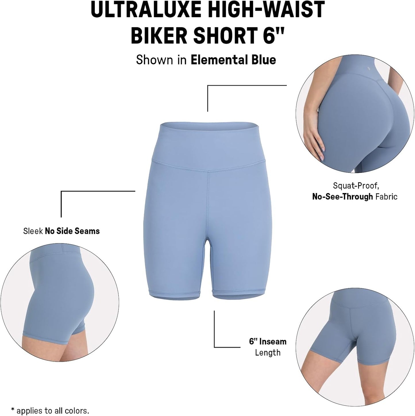 YITTY Active UltraLuxe High Waist Biker Shorts - Squat Proof, Tummy Control, 3''/6'' for Yoga & Workout