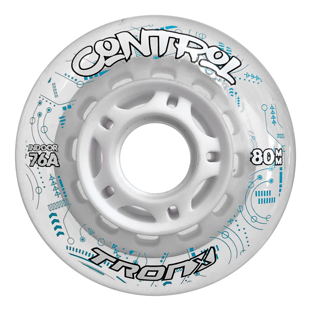 TronX Control Indoor Soft 76A Roller Inline Hockey Wheels - 59mm, 68mm, 72mm, 76mm & 80mm Hi-Lo (80mm)