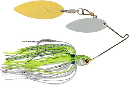 BOOYAH Covert Finesse Double Willow Spinnerbait - Gold & Nickel Blades | 3/8 oz Size