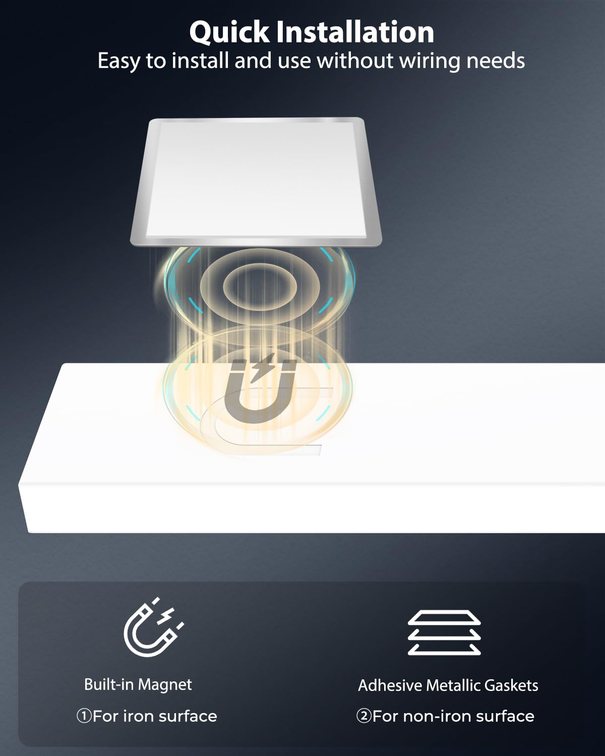 10โ Under Cabinet Lighting, 68LEDS Motion Sensor Light Indoor, Rechargeable Battery Magnetic Closet Light, Wireless Under Counter Lights for Kitchen, Stairs, 2-Pack Daylight