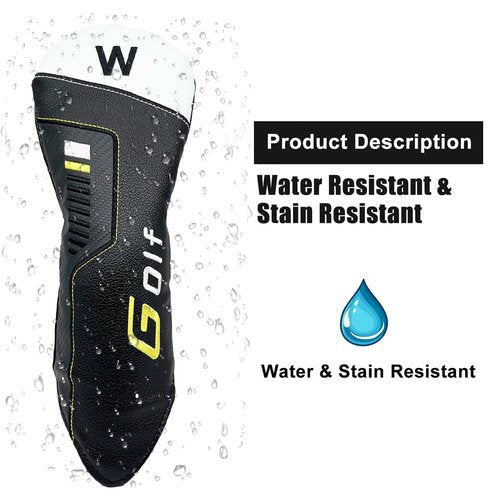 Golf Club Head Cover Golf Head Cover Driver Headcover 3 Fairway Wood Headcover (Fairway Wood Head Cover), Hybrid Headcover fits for All Brand