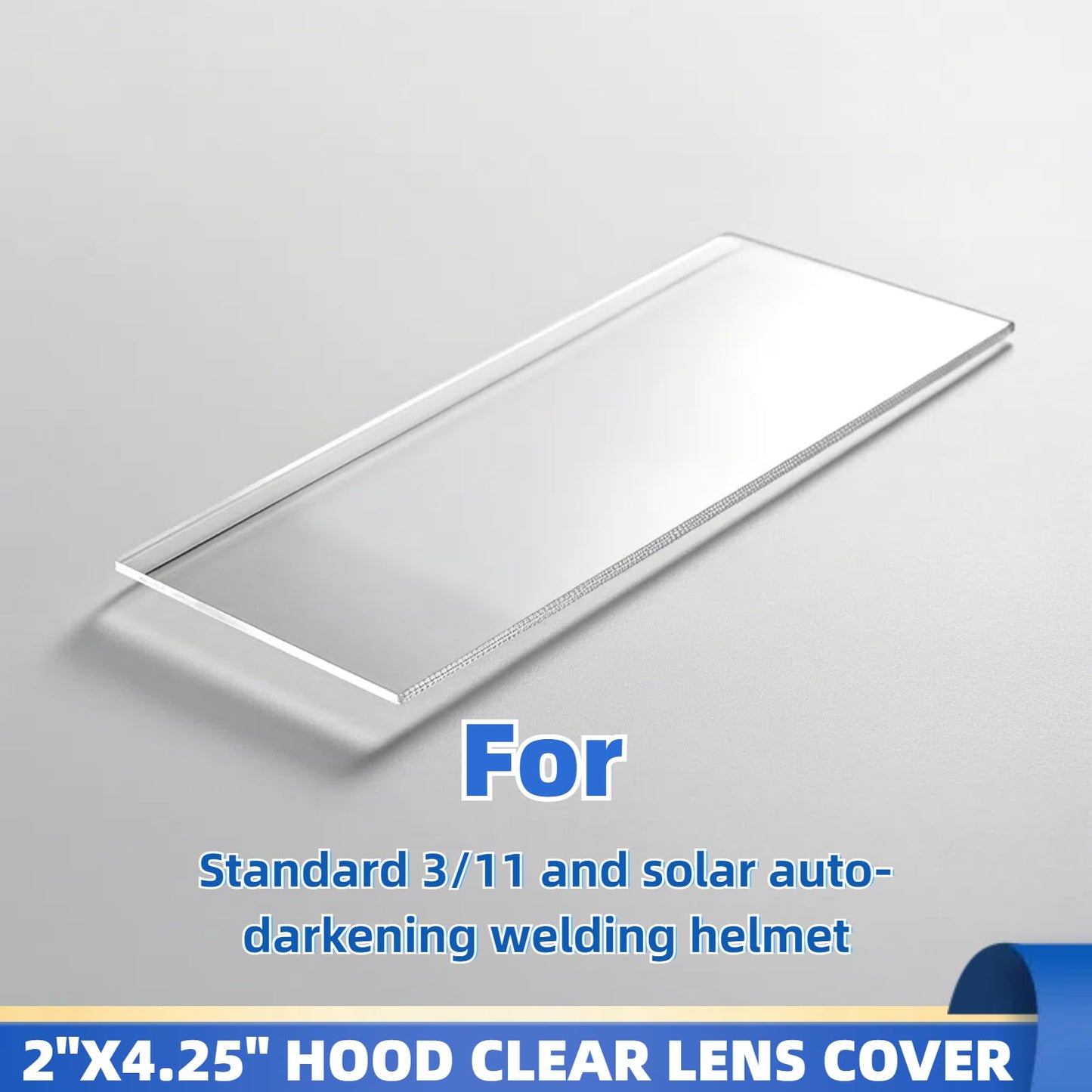 QKWL 20 Pack 2" x4.25" Replacement Clear Welding Lens 2x4 1/4 optical grade Welding Lens And Eyes