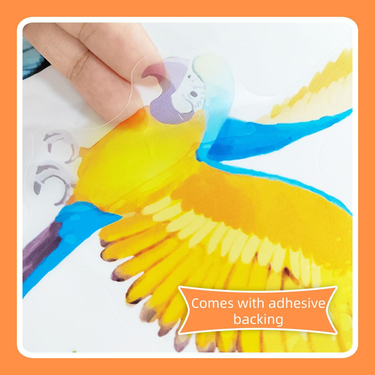 2 Sheets Jungle Wall Decals Peel and Stick Removable Vine Wall Stickers & Murals for Living Room Bedroom Vinyl Jungle Nursery Decor Tropical Wallpaper Green Plants Leaves Wall Decals with Parrot Birds