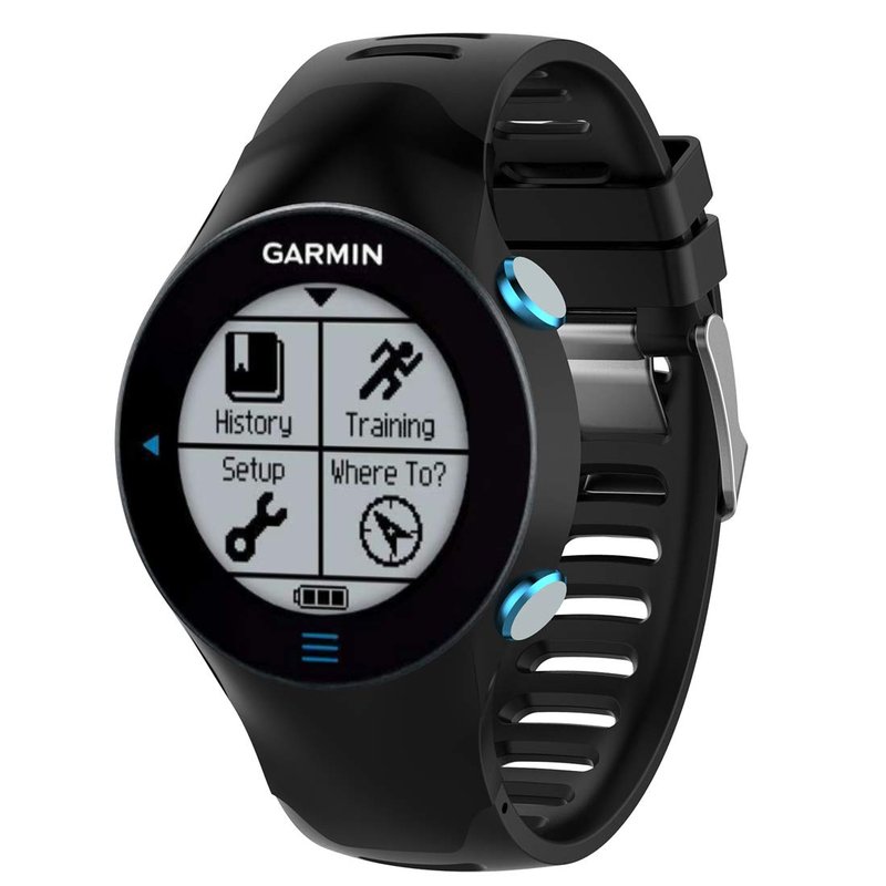 MOTONG Compatible for Garmin Forerunner 610 Replacement Band Silicone Replacement Wriat Band Strap for Garmin Forerunner 610 (Silicone Black)