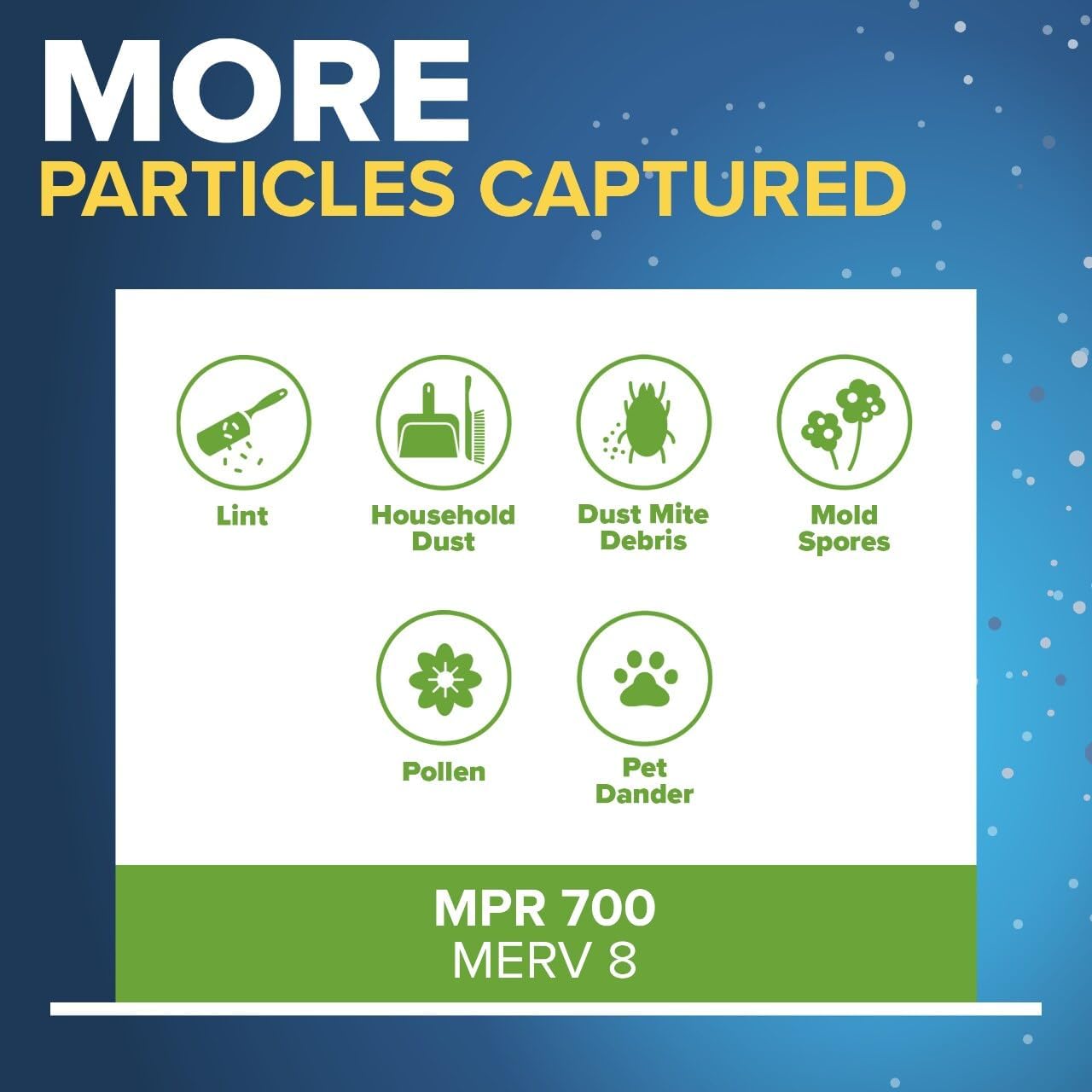 Filtrete 25x25x1 MPR 700 Air Filter - MERV 8, 3-Month Pleated Electrostatic, 6-Pack