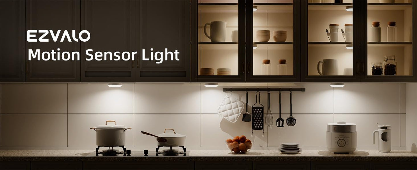 Rechargeable Under Cabinet Puck Lights with Remote - Dimmable RGB & 3 Color Temps (6 Pack)