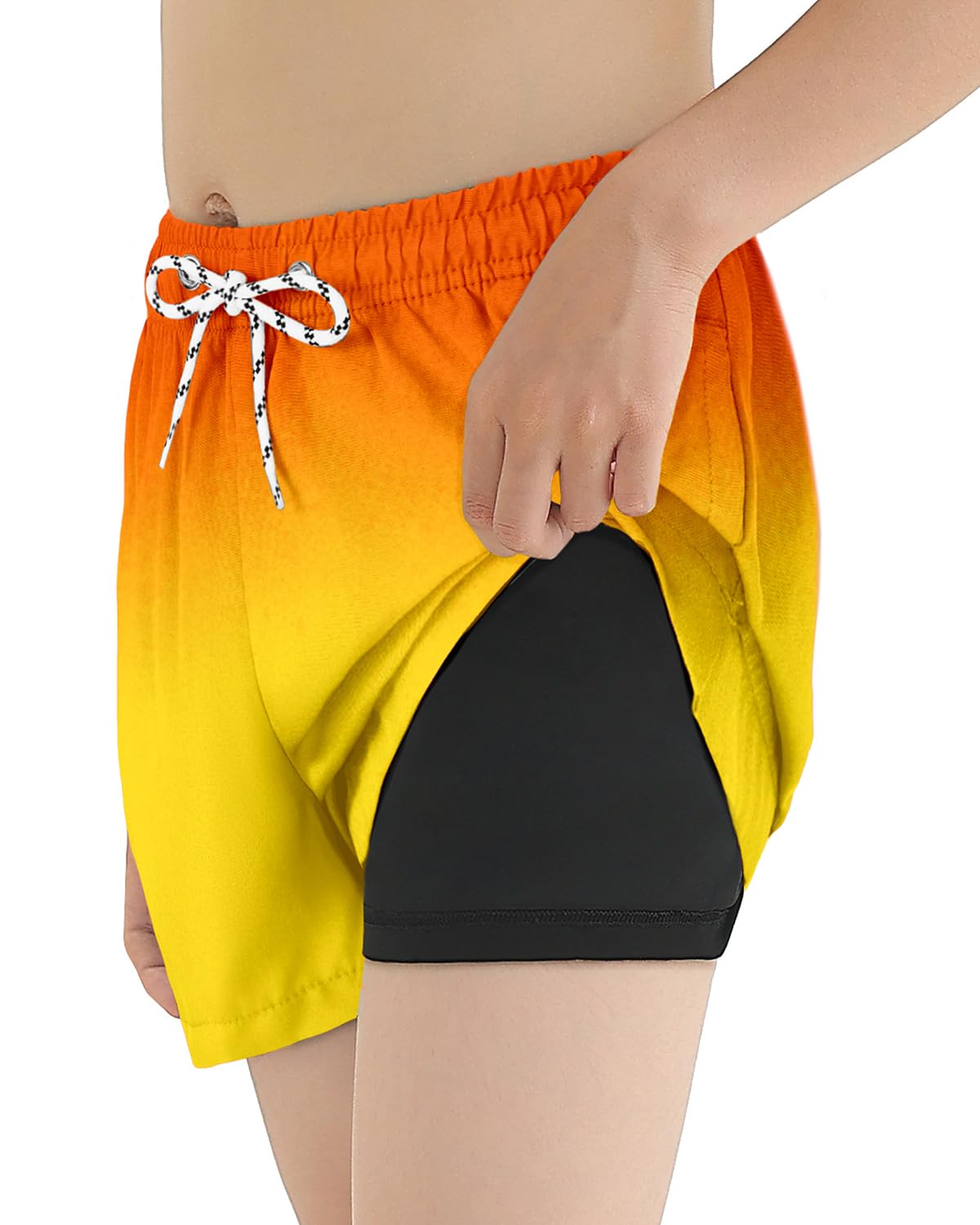Century Star Boys Swim Trunks with Compression Liner Boys Bathing Suit Toddler Swim Trunks Beach Board Shorts Swimwear
