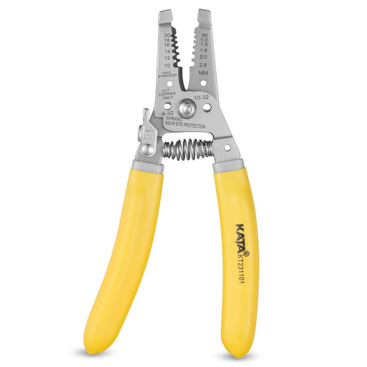 Wire Stripper Tool Crimper for Electricians: 7 Inch Wire Cutter Stripping Tool for 10-18 AWG Solid and 12-20 AWG Stranded Wire - Electrical Wire Crimping Stripping Plier - 10 12 14 16 18 AWG Gauge