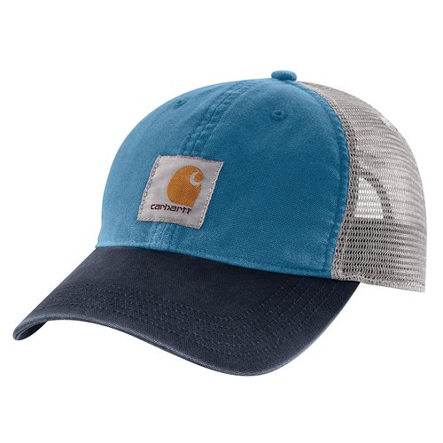 Carhartt Men's Canvas Mesh-Back Cap, Dark Tranquil Blue/Navy, One Size