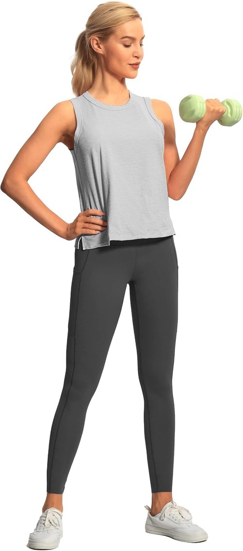 Hiverlay Workout Tank Top - Women's Sleeveless Athletic Crop Shirt for Gym & Running | Stylish & Comfortable