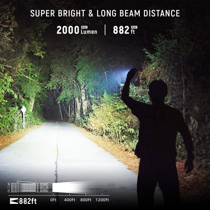 2000 Lumen Rechargeable Tactical Flashlight - Sofirn SP31 V3.0, IP68 Waterproof, EDC & Emergency Ready