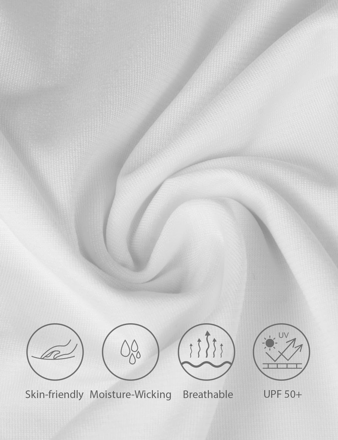 baleaf Men's Sun Protection Hoodie Shirt UPF 50+ Long Sleeve UV SPF T-Shirts with Mask Rash Guard Fishing Lightweight White Size L