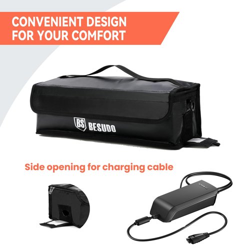Besudo E-Bike Battery Protective Bag - Safety Storage, Transportation, and Charging Accessory for Ebike Batteries - B-M-US