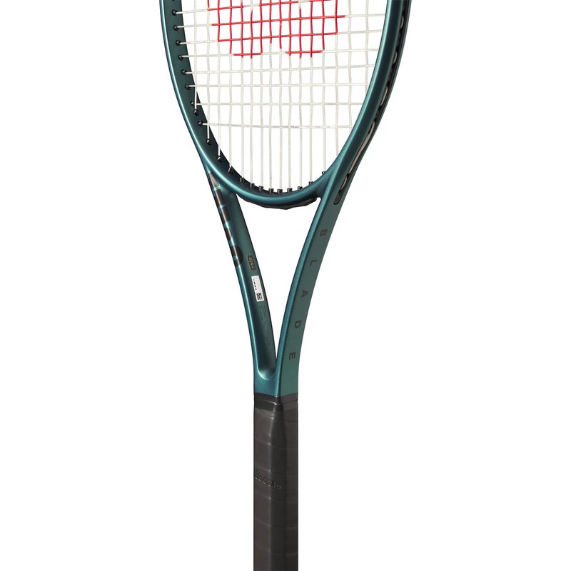 Wilson Blade 98 (16x19) V9 Strung Performance Tennis Racket - Grip Size 2-4 1/4", Strung with Sensation 16 Natural at Mid Range Tension