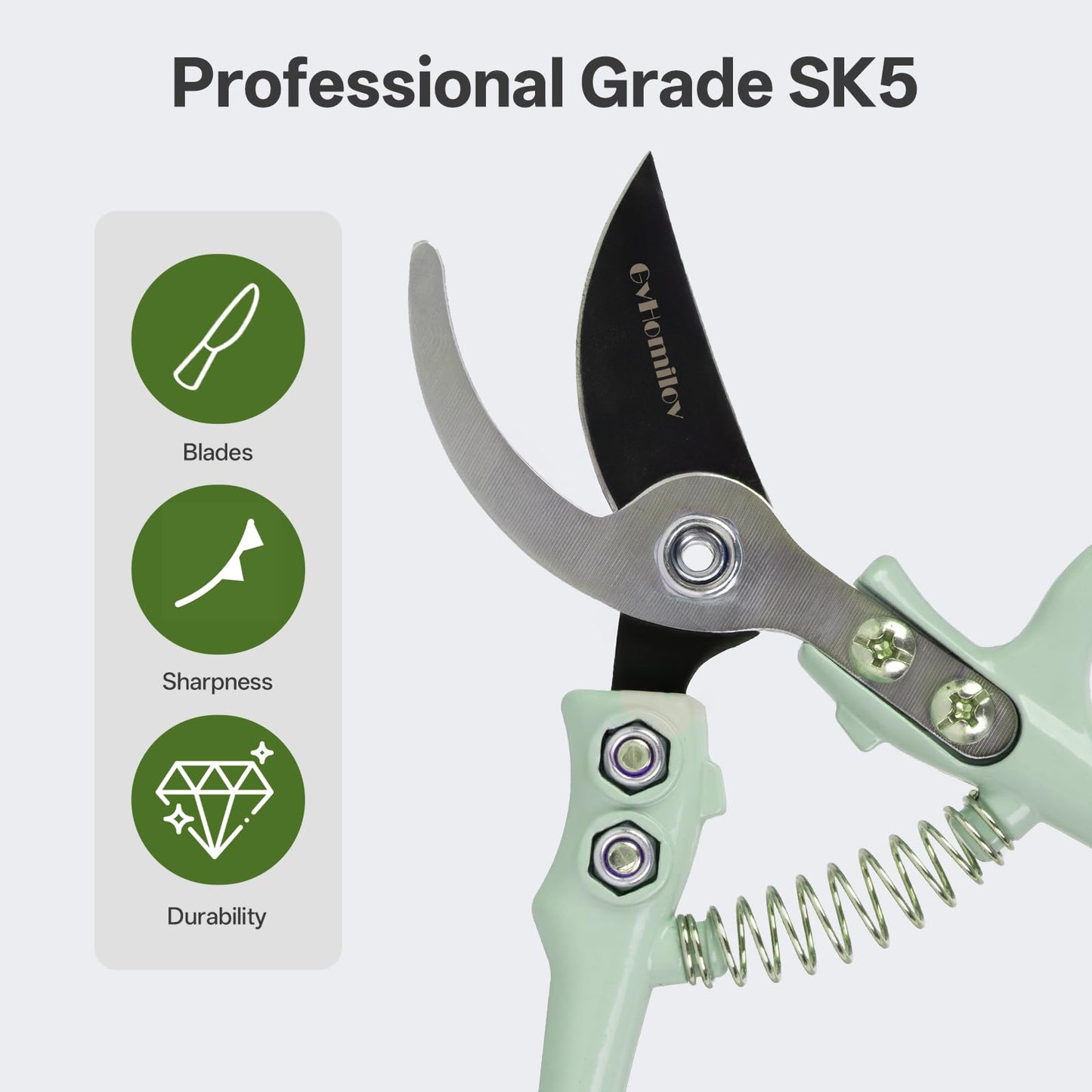 Pruning Shears for Gardening,Lightweight Plant Shears,Q-Shaped Garden Scissors for Cutting Flowers,Pruners for Tree Trimming,Indoor Plant Scissors for Women