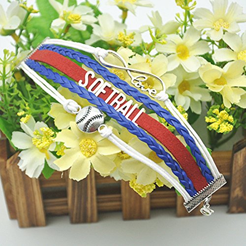 Softball Charm Bracelet - Infinity Love Friendship Jewelry