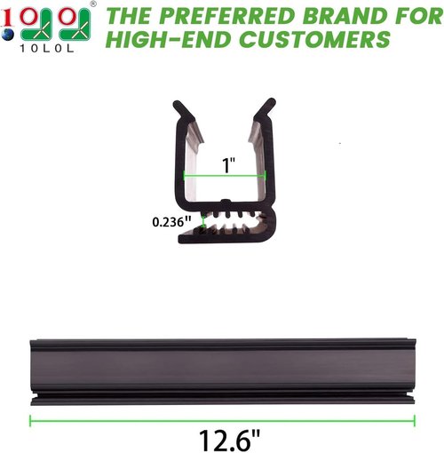 10L0L Golf Cart 1"x1" Windshield Mounting Clips for Club Car DS/Precedent/Tempo Windshield Sash Clips Retaining Holder Brackets, OEM# 101444101, 102163001, 2 Pieces,12.6" L