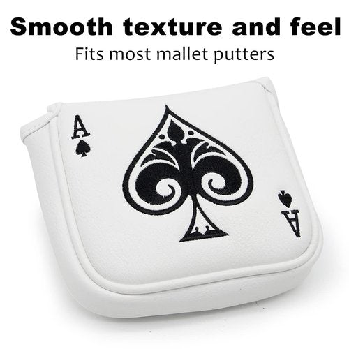 Barudan Golf Ace Heel Shaft Mallet Cover Square Mallet Putter Cover Headcover Magnetic (for Square Mallet)