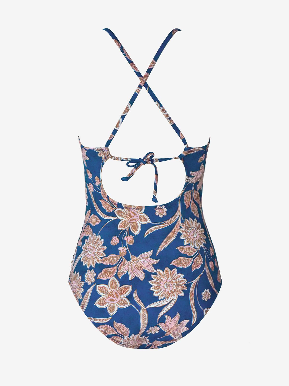 CUPSHE Women's One Piece Swimsuit High Neck Tummy Control Cutout Back M