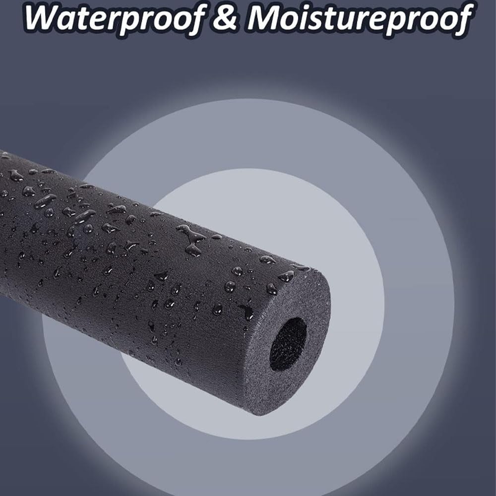Pipe Insulation Tubing (1" x 3/8" x 6FT), 1" ID Pipe Insulation Foam Tubing, Guitar Stand Foam Tubing, Hollow Tube Covers, Gym Handle Protectors and Roof Racks, Etc. (1" x 3/8")