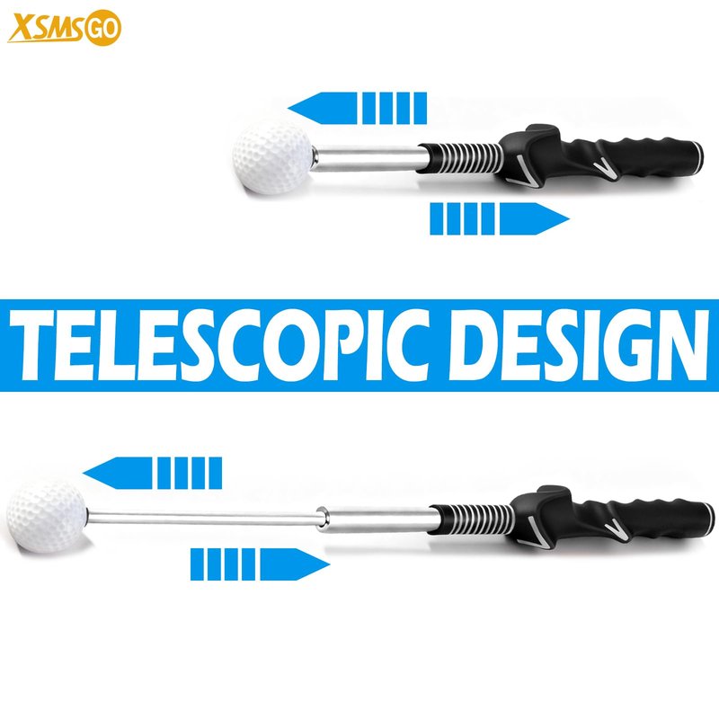XSMSGO Retractable Golf Swing Training Aid – Golf Swing Trainer with Ergonomic Grip & Audible Feedback | Golf Swing Corrector for Tempo, Balance & Accuracy | Indoor & Outdoor Golf Practice Tool