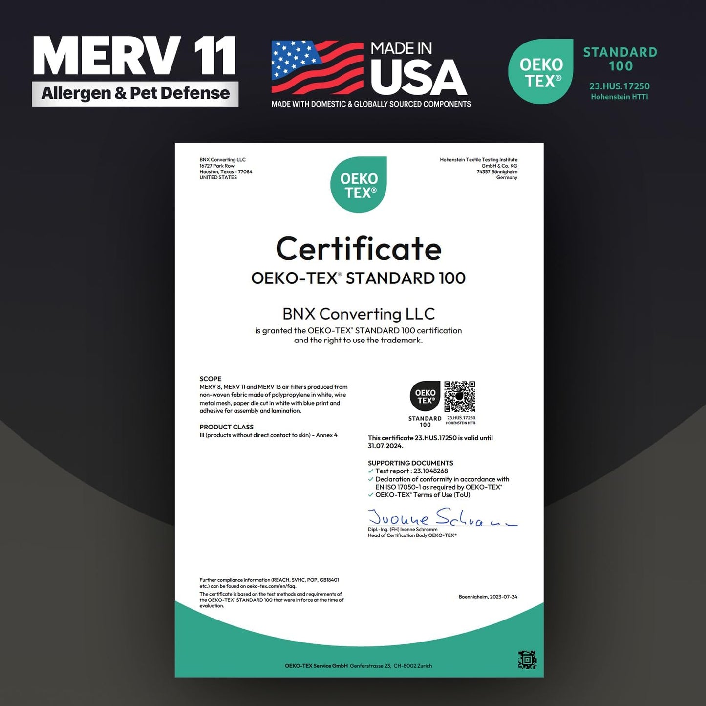 BNX TruFilter 12x12x1 MERV 8 Air Filters (6-Pack) - USA-Made Dust & Pet Defense for HVAC
